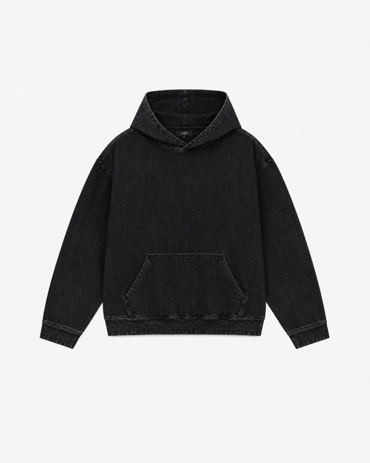 Denim Hoodie • black