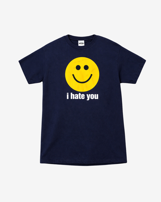 i hate you | smiley vintage • navy • HÜD